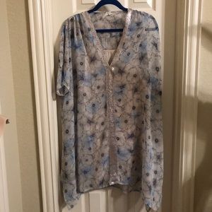 Tunic from Anthropologie blue sequins